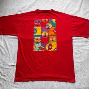 Vintage 90s Coca-Cola Red Graphic T-Shirt Men's Size XL / Made in the USA